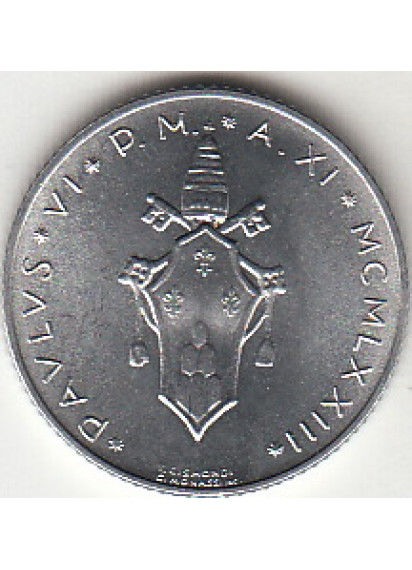 1973 Anno XI - Lire 1 Fior di Conio Paolo VI